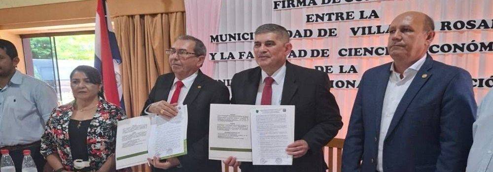 FCE-UNA y la Municipalidad de Villa del Rosario firman convenio para impulsar el desarrollo académico y comunitario